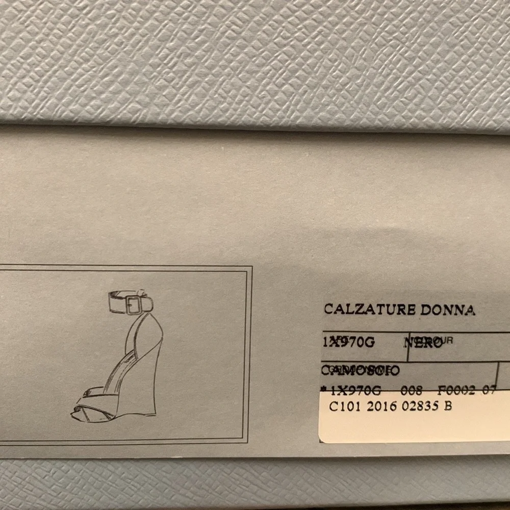 PRADA Calzature Donna Camoscio Black Suede Wedges, Authentic - Picture 7 of 9